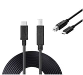 USB Type C to Type B Cable for Behringer U-Phoria UMC204HD Audio Midi Interface
