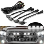 Bil Frontgrill Grill Led Ljus Rök Raptor Stil Vit Bil Frontgrill Led Ljus För Ford F150 F250 F350 För Toyota Tacoma