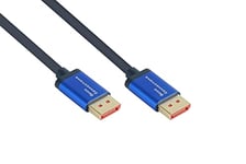 Good Connections® SmartFLEX DisplayPort 1.4 Cable - 8K UHD-2 / 4K UHD - Copper Conductor, Aluminium Housing - Highly Flexible - Dark Blue - 3 m