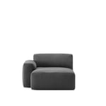 NO GA - Brick Left Chaise Lounge - Shadow Dark Grey