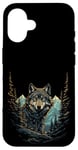 iPhone 16 Wolf in Mountains, Forest Nature Art Women, Men Case