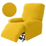 Stickade vilstolssofföverdrag Lazy Boy Elastisk soffa Protector Relax Cover Lounge Hem Husdjur Anti-Scratch 1/2/3/4 sits grid-Yellow 3 Seater