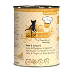 catz finefood Ragout N° 607 - Nourriture Humide pour Chat - Kangourou & Canard - Aliment Fin pour Chats - en Sauce - sans céréales ni Sucre - À Haute teneur en Viande - Boîte de 6 x 380 g