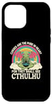 iPhone 12 Pro Max Funny Cthulhu Mythos Quote, Retro Yoga Cthulhu Case