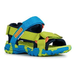 Geox Men's J Borealis Boy Sandal, Lime Sky, 4 UK