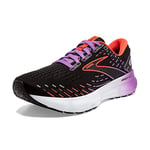 Brooks Women’s 1203691B013 Glycerin 20 Running Shoe, Black/Bellflower/Fiesta, 7 UK