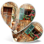 2 x Heart Stickers 15 cm - Charming Old House Spain #44556