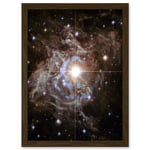 Hubble Space Telescope Image Cepheid Variable Super Star RS Puppis Light Echo Phenomenon Bright Flashes In Nebula Art Print Framed Poster Wall Decor