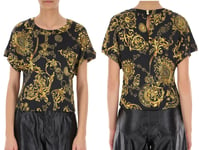 Versace Jeans Couture Patterned Baroque Top Blouse Shirt Iconic New Hot L