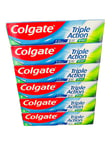 Colgate Triple Action Fluoride Original Toothpaste Mint 75ml Multibuy(Pack Of 6)