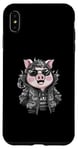 Coque pour iPhone XS Max Cochon kawaii de dessin animé avec une tenue de dragon cool