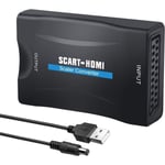 Scart till HDMI-omvandlare Scart till HDMI-adapter Video Audio Up scaler kompatibel med HDMI 1080P för Smartphone Bo[237]