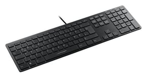 LC POWER LC-KEY-5B-ALU Slim-Design - tastatur - QWERTZ - Tysk - svart Inn-enhet