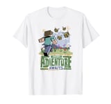 Minecraft Adventure Awaits Steve Running Through Field T-Shirt