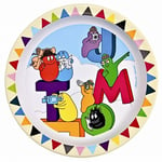 Barbapapa Assiette pour Bébé Jaune avec Motif Alphabet Multicolore