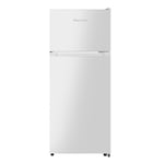 Fridgemaster MTM48120E 48cm Freestanding Top Mounted Fridge Freezer - 124-litre capacity with Adjustable Thermostat - Reversible Door - LED Lighting- 4 Star Freezer Rating - White - E Rated