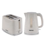 GEEPAS CO38067BT36555-WT Kettle & Toaster Set, Plastic