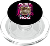 Funky Hog, joli hérisson, disco, danse, rave trance PopSockets PopGrip pour MagSafe