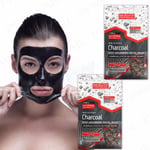 2x BLACK CHARCOAL PEEL OFF FACE MASK Blackhead Removal Deep Cleansing Facial