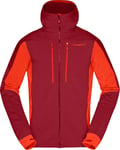 Norrøna Norrøna Men's Trollveggen Powerstretch Pro Zip Hood Rhubarb M, Rhubarb