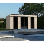 Abri de jardin bois - Toit plat - 15.24m² - DECOR HOME  