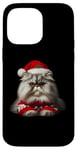 iPhone 14 Pro Max White Persian Cat With Santa Hat Christmas Xmas Owner Lover Case