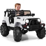 Goplus - Quad Voiture Electrique avec Telecommande 2,4G pour Enfants,Voiture Electrique avec Siege Ergonomique avec Ceinture, Marche Avant et Arriere