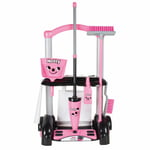 HETTY CLEANING TROLLEY SET MOP BROOM BRUSH DUSTPAN KIDS