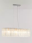 John Lewis Dazzle Crystal Bar Ceiling Light, Clear