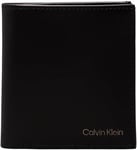 Calvin Klein Men's Trifold Leather Wallet, Black (Ck Black), One Size