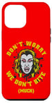 Coque pour iPhone 12 Pro Max Graphique Vampire Horror We Don't Bite Much Blood