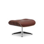 Vitra - Lounge Ottoman, Santos Palisander Polished base, Leather Cat. L40 Leather Premium 93 - Skamler og taburetter - Charles & Ray Eames - Brun - Metall/Tre