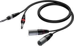 Kaapeli Procab-liitin 6,3mm x2 - XLR x2 1,5m