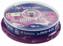 DVD+DL 8x CB 8,5GB Verbatim silverS 10 pieces