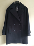 RRP£120 MENS M&S SIZE S 35-37" CHEST MIDNIGHT NAVY WOOL BLEND PEA COAT FREE POST