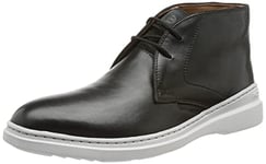 Clarks Homme Dennet Mid Bottine Chukka, Cuir Noir, 41.5 EU