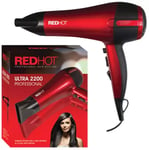 2200W Red Hot Professional Style Hair Dryer Concentrator Nozzle Blower Pro Salon