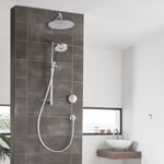 Aqualisa Unity Q Digital Shower Dual Concealed Chrome Drencher Gravity Pumped