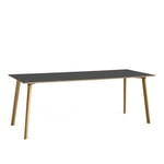 HAY - CPH Deux 210 2.0 Table Lacquered Oak Frame L200 X W75 X H73 Stone Grey Top Lacquered Beech Edge - Matbord - Ronan & Erwan Bouroullec - Grå - Trä