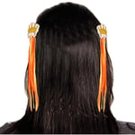 Folat- Hair Clip Set Orange with Crown. Pince à Cheveux Couronne, Unisex Children, 30662