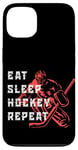 Coque pour iPhone 13 The Real Evolution Of Hockey, Ice Hockey T-shirt, Hockey