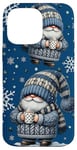 Coque pour iPhone 14 Pro Max Xmas Gnome For Coffee Lovers With Hot Cocoa Mug For Winter