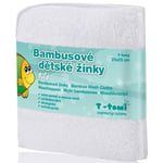 T-TOMI Bamboo Washcloth White vaskebalsam 25x25 cm 4 stk.