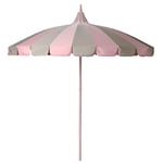 Garden Glory, Parasoll Ø240 cm Rosa/Beige randigt