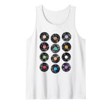 Retro Vinyl Record LP Music Art, DJ Musician Style Graphic Tank Top