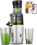 AMZCHEF Whole Fruit Juicer Machines, 80MM Diameter Slow Masticating Juicer, Cold