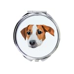 Jackrussellinterrieri - peili kuva ja geometrinen merkki Art-Dog-merkiltä