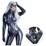 Spider an Cosplay Kostym Sexig Bodysuit Superhjälte Spider an Sexiga Kvinnor Svart Jumpsuit För Vuxen Halloween Cosplay Party M