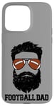 iPhone 15 Pro Max Football Dad Funny Messy Hair Beard Football Dad Case