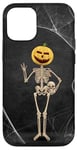 iPhone 12/12 Pro Spooky Halloween Skeleton Jack-O-Lantern Pumpkin Head Skull Case